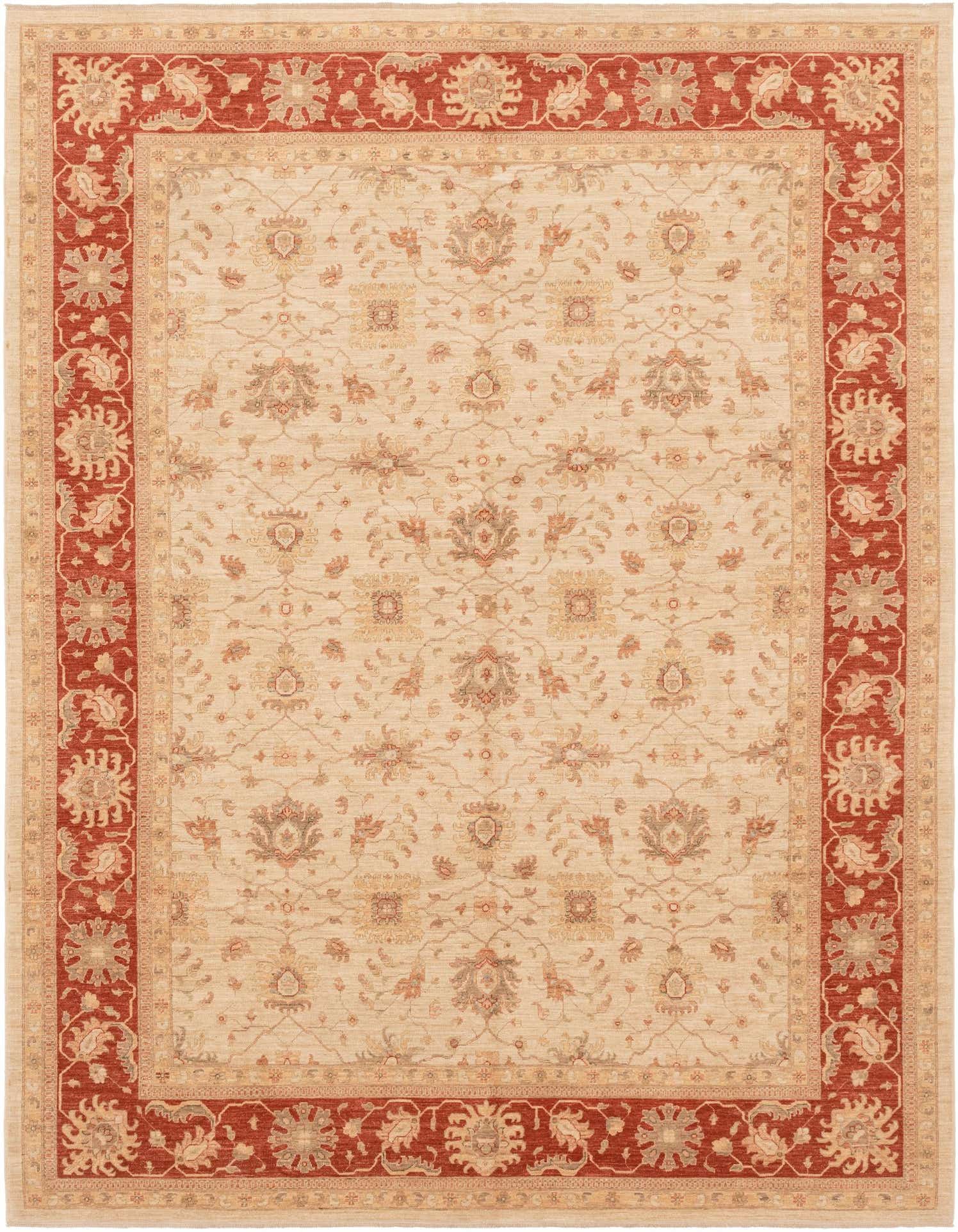 10' x 13' 2 Hand Knotted Peshawar Ziegler Rug