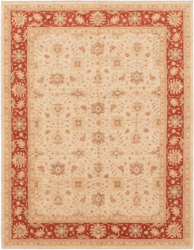 Detail image of 10' x 13' 2 Hand Knotted Peshawar Ziegler Rug