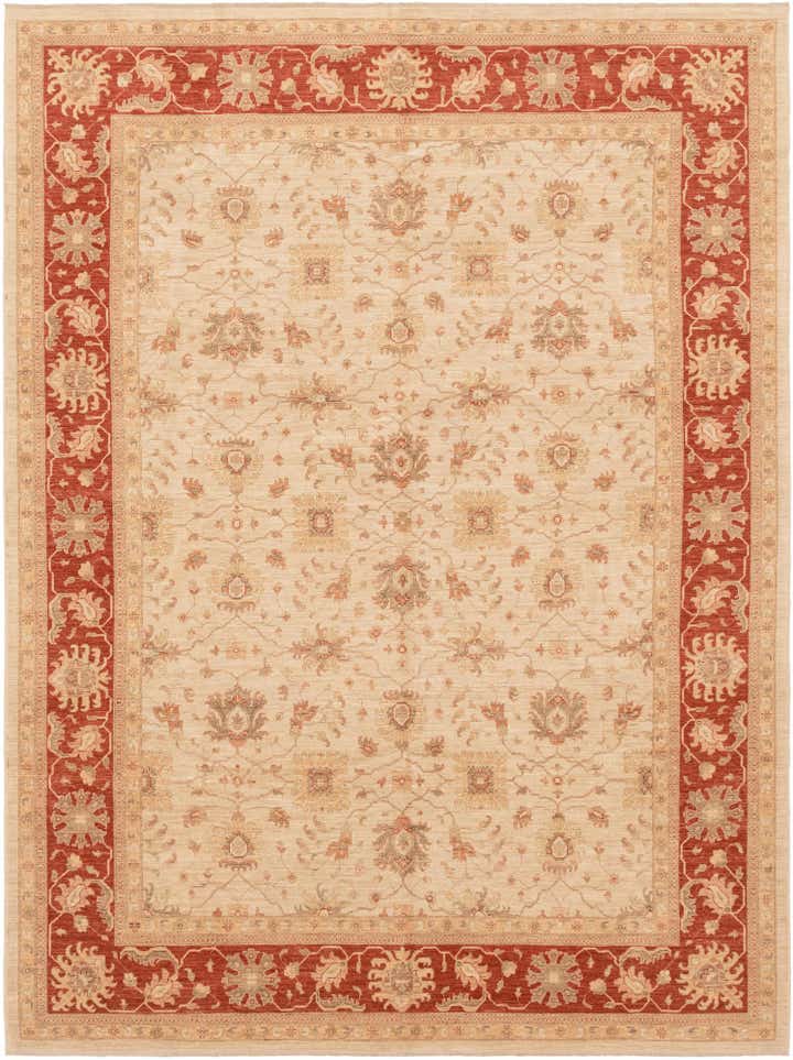 10' x 13' 2 Hand Knotted Peshawar Ziegler Rug