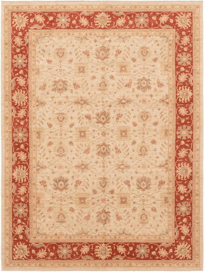 Detail image of 10' x 13' 2 Hand Knotted Peshawar Ziegler Rug