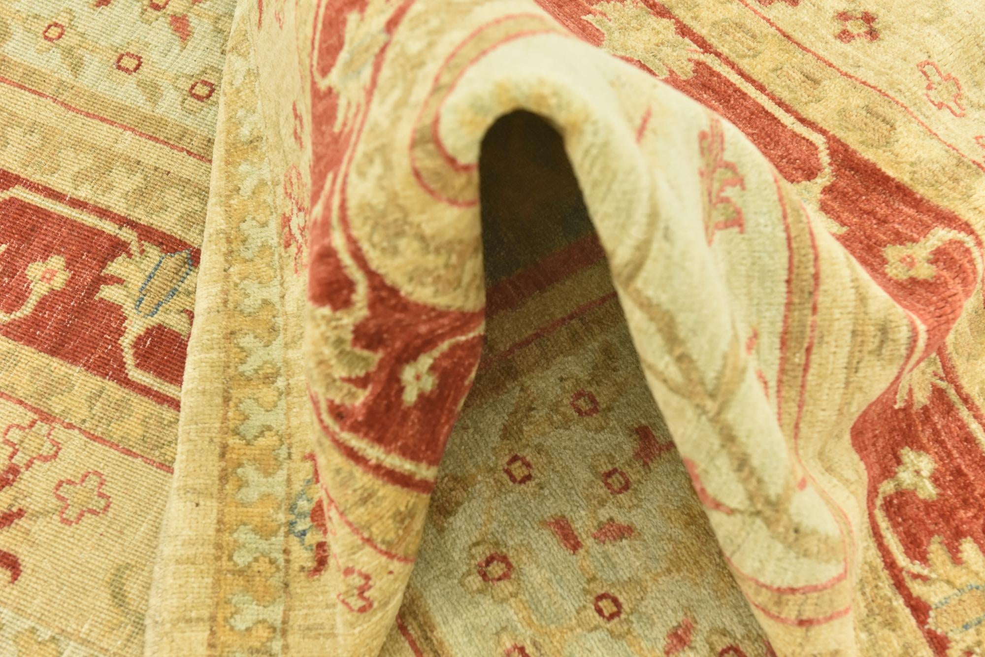 6' 8 x 10' Hand Knotted Peshawar Ziegler Rug