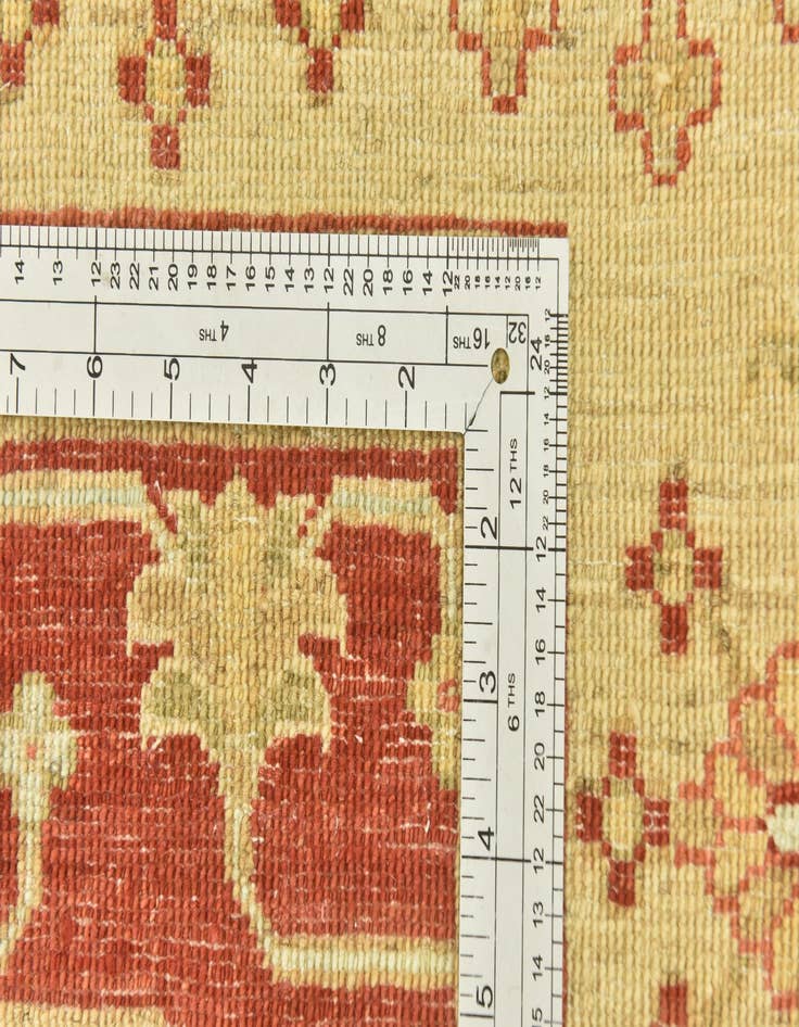 Detail image of 6' 8 x 10'  Hand Knotted Peshawar Ziegler Rug