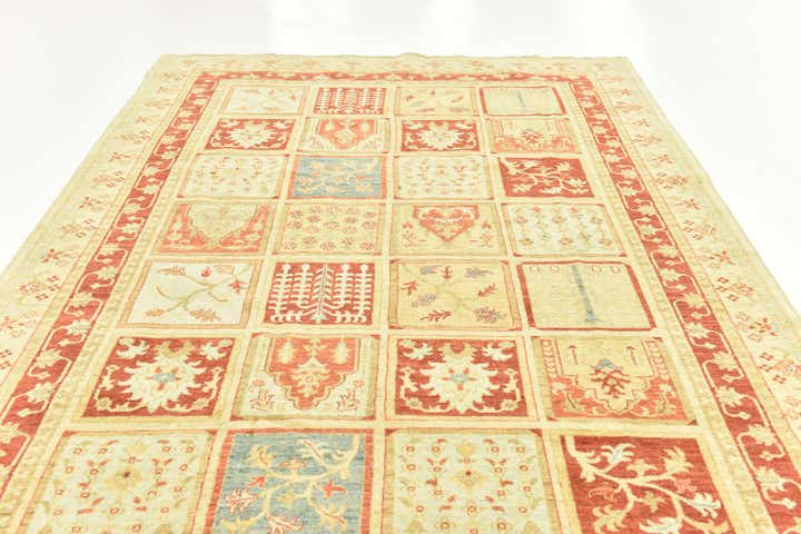 6' 8 x 10' Hand Knotted Peshawar Ziegler Rug