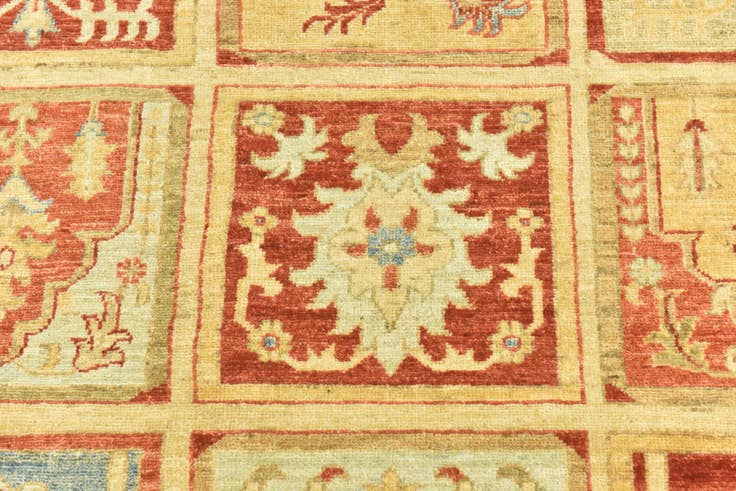 Detail image of 6' 8 x 10' Hand Knotted Peshawar Ziegler Rug