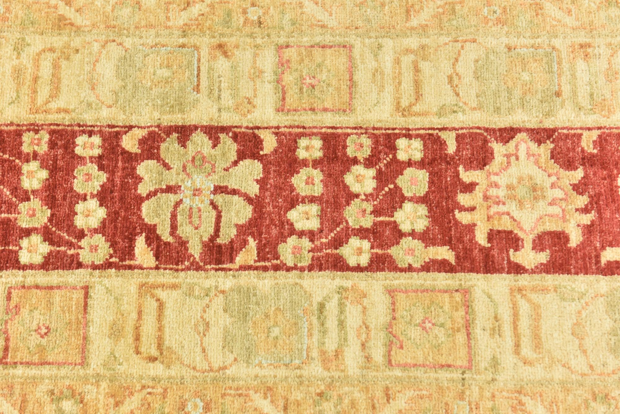 9' 9 x 12' 9 Hand Knotted Peshawar Ziegler Rug