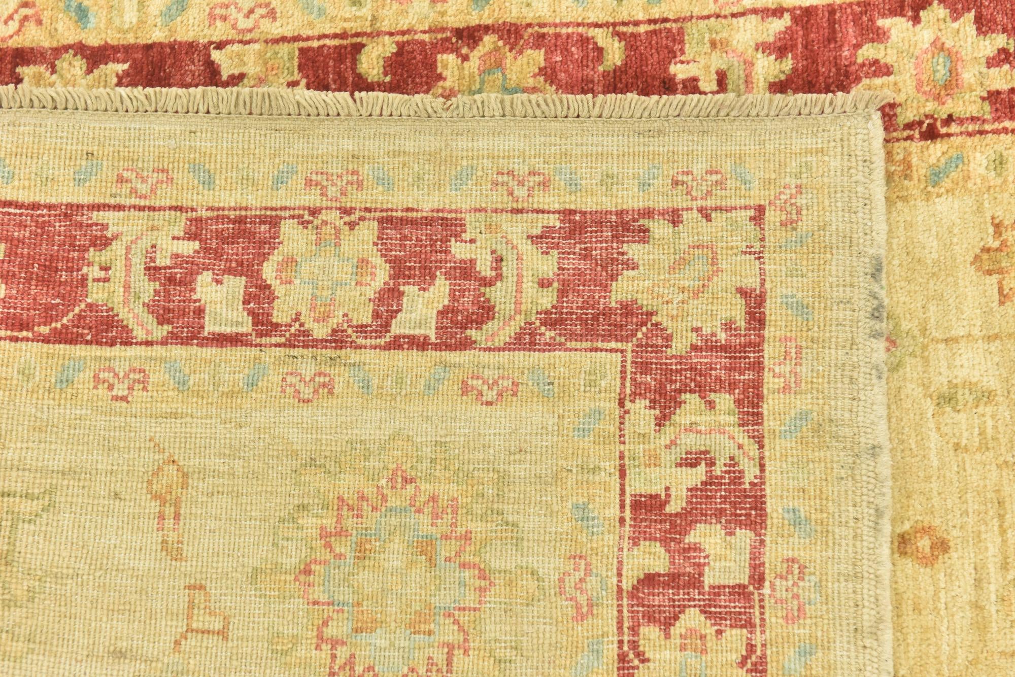 3' 5 x 4' 11 Hand Knotted Peshawar Ziegler Rug