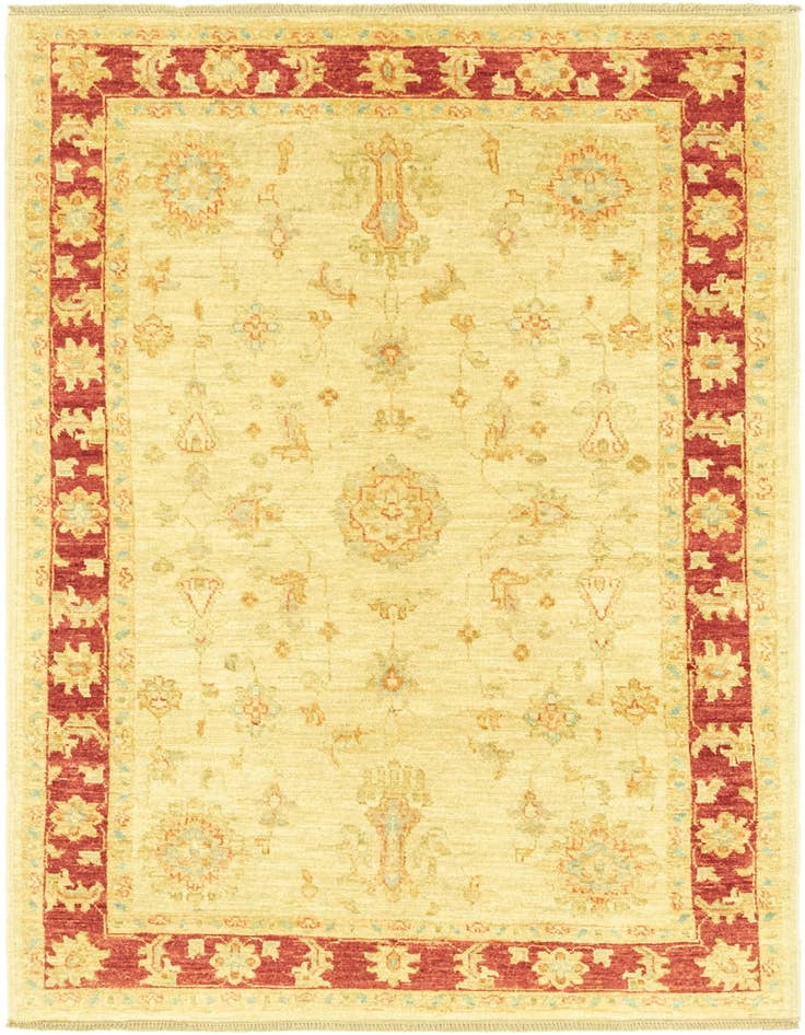 Detail image of 3' 5 x 4' 11 Hand Knotted Peshawar Ziegler Rug