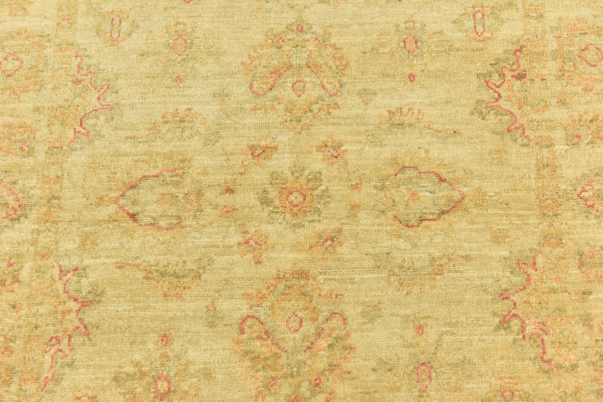 100cm x 145cm anudado a mano Peshawar Ziegler Alfombra