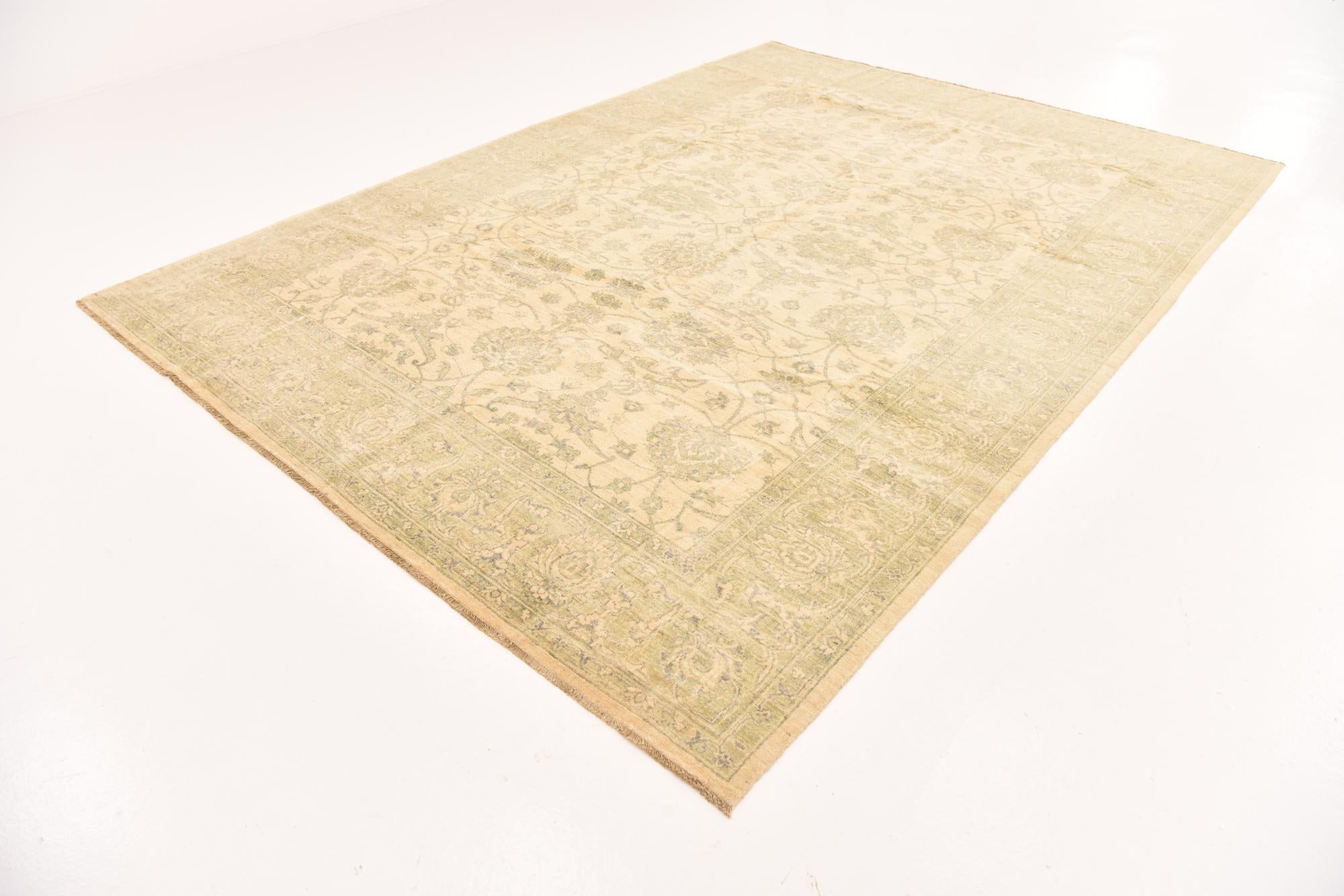 8' 4 x 11' 6 Hand Knotted Peshawar Ziegler Rug