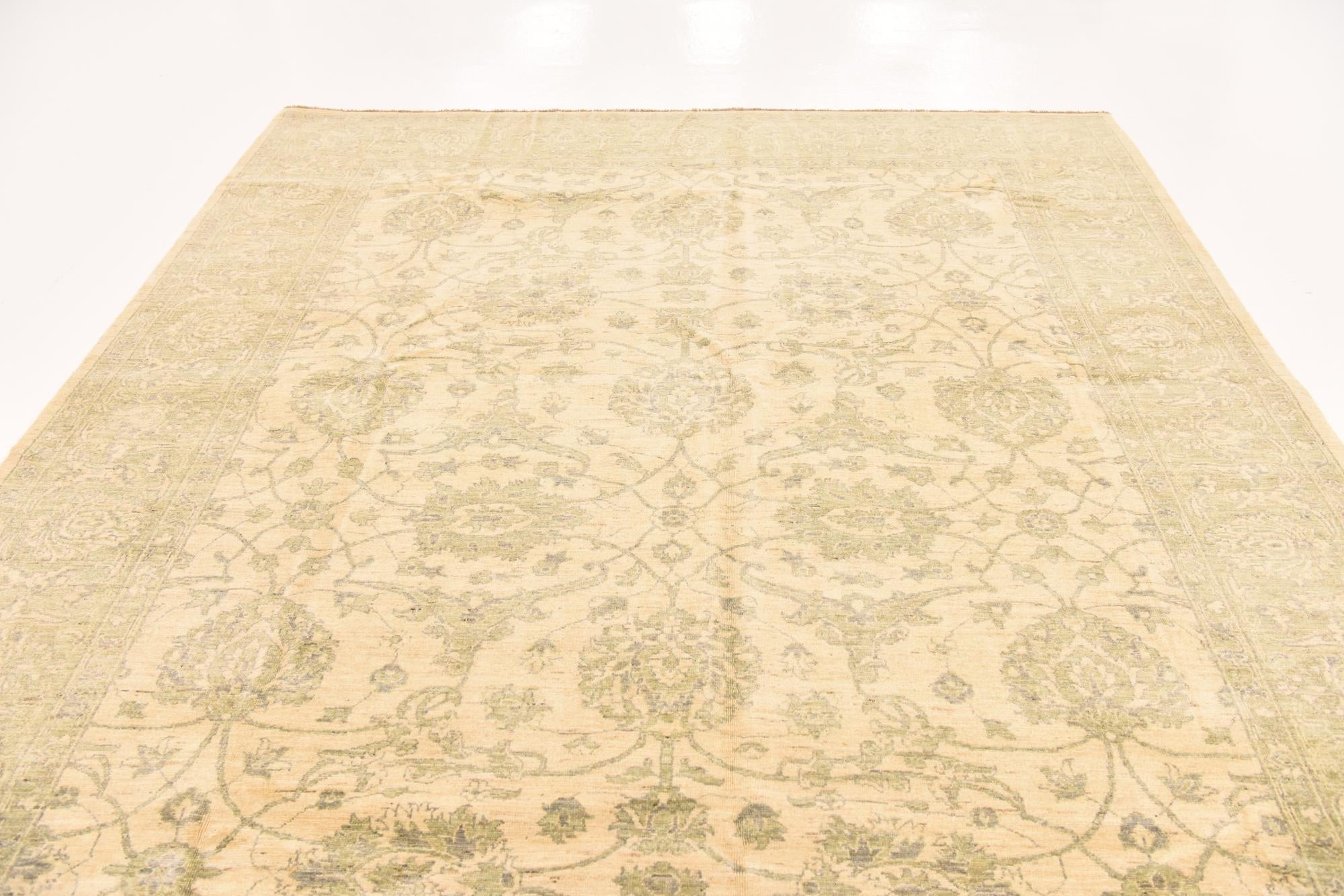 8' 4 x 11' 6 Hand Knotted Peshawar Ziegler Rug