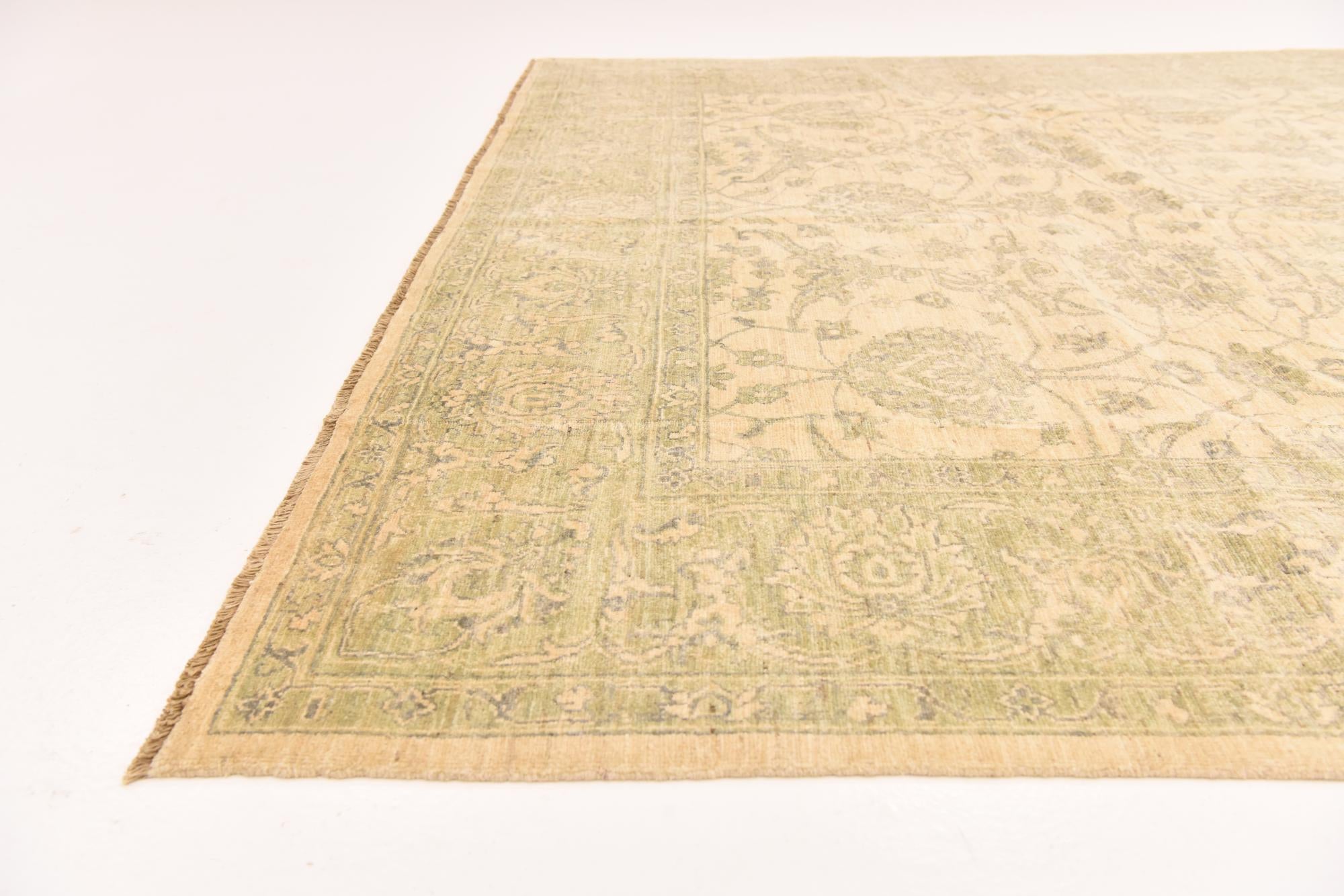 8' 4 x 11' 6 Hand Knotted Peshawar Ziegler Rug