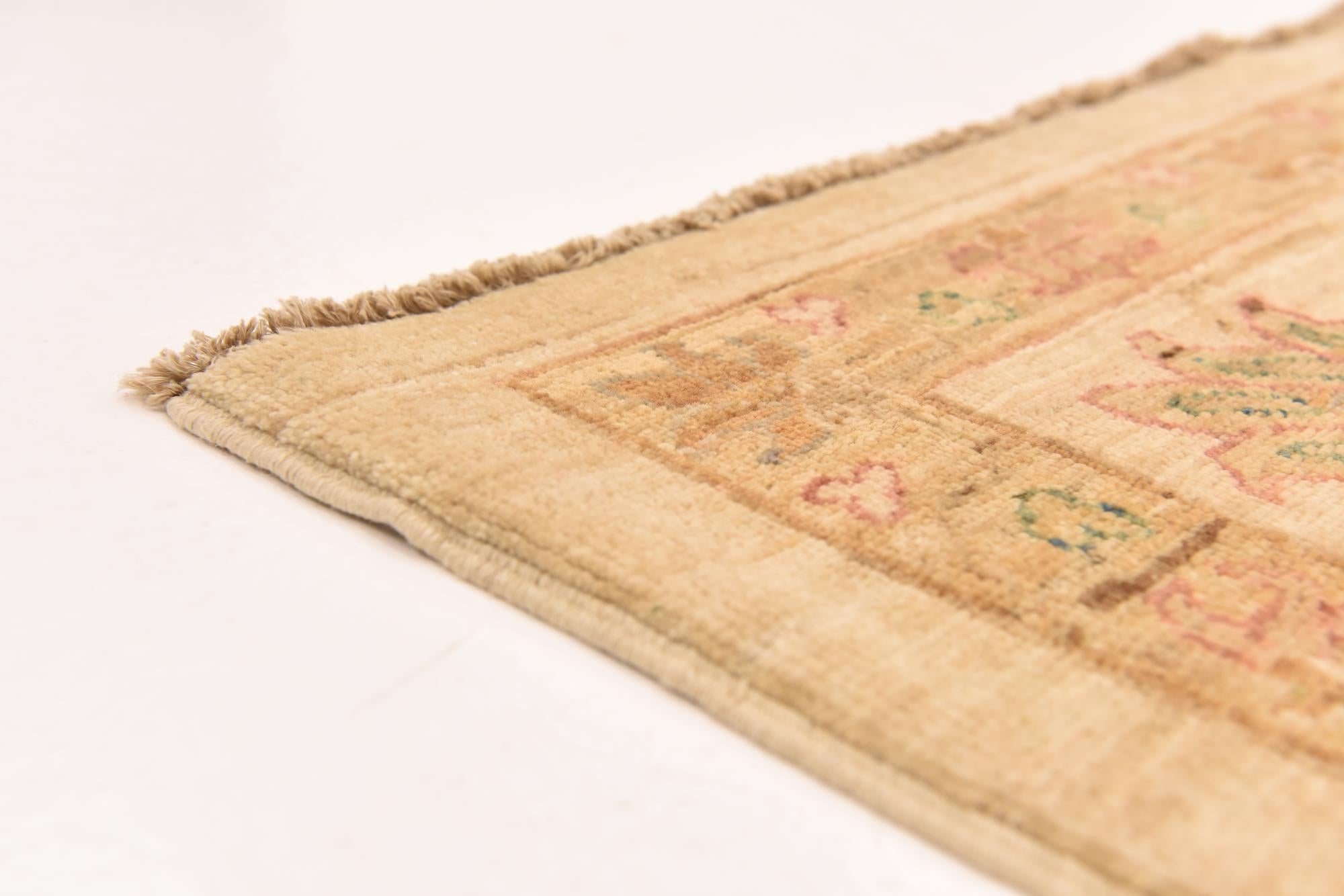 6' 5 x 8' 3 Hand Knotted Peshawar Ziegler Rug