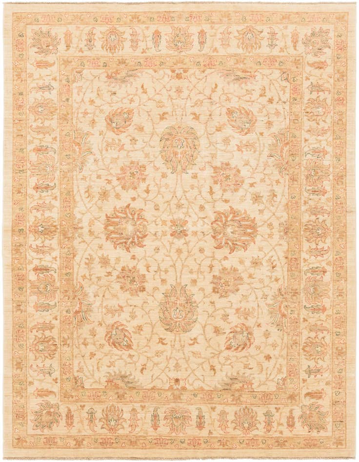 Detail image of 6' 5 x 8' 3 Hand Knotted Peshawar Ziegler Rug