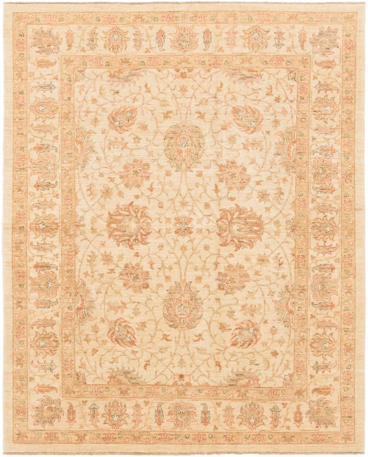 Detail image of 6' 5 x 8' 3 Hand Knotted Peshawar Ziegler Rug