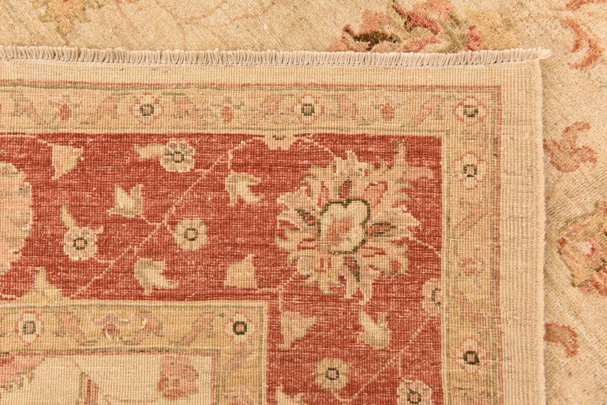 6' 8 x 8' 2 Hand Knotted Peshawar Ziegler Rug