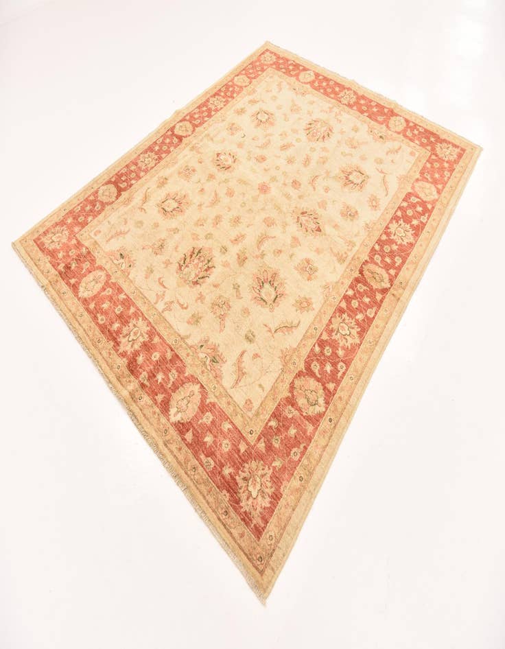 Detail image of 6' 8 x 8' 2  Hand Knotted Peshawar Ziegler Rug