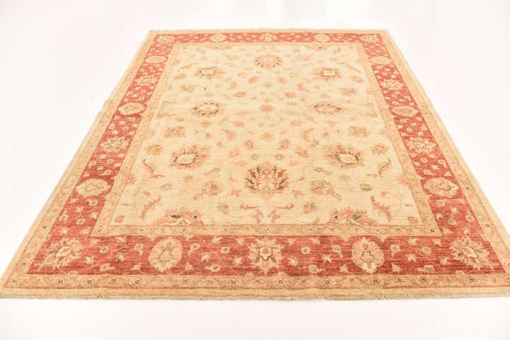 6' 8 x 8' 2 Hand Knotted Peshawar Ziegler Rug