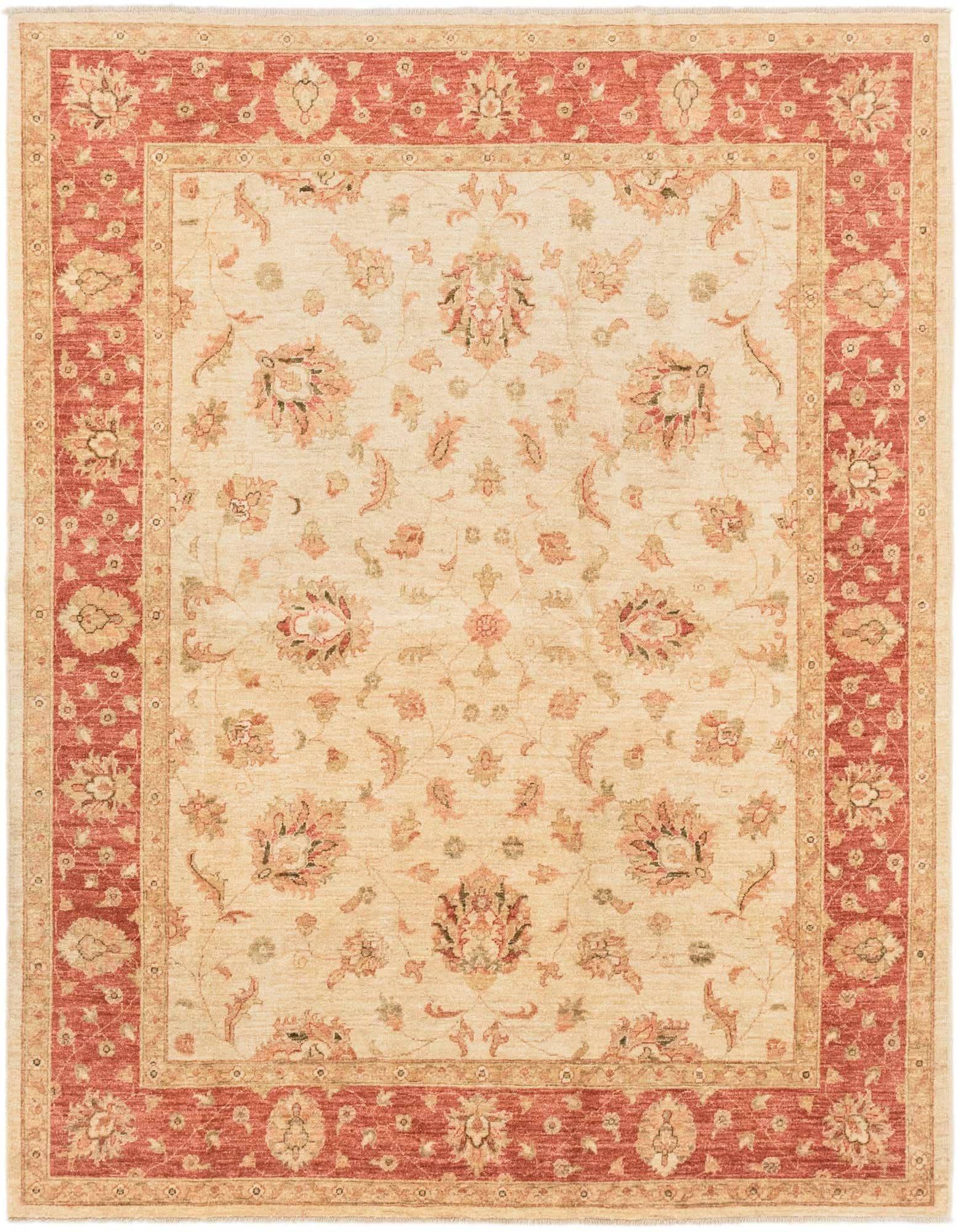 6' 8 x 8' 2 Hand Knotted Peshawar Ziegler Rug