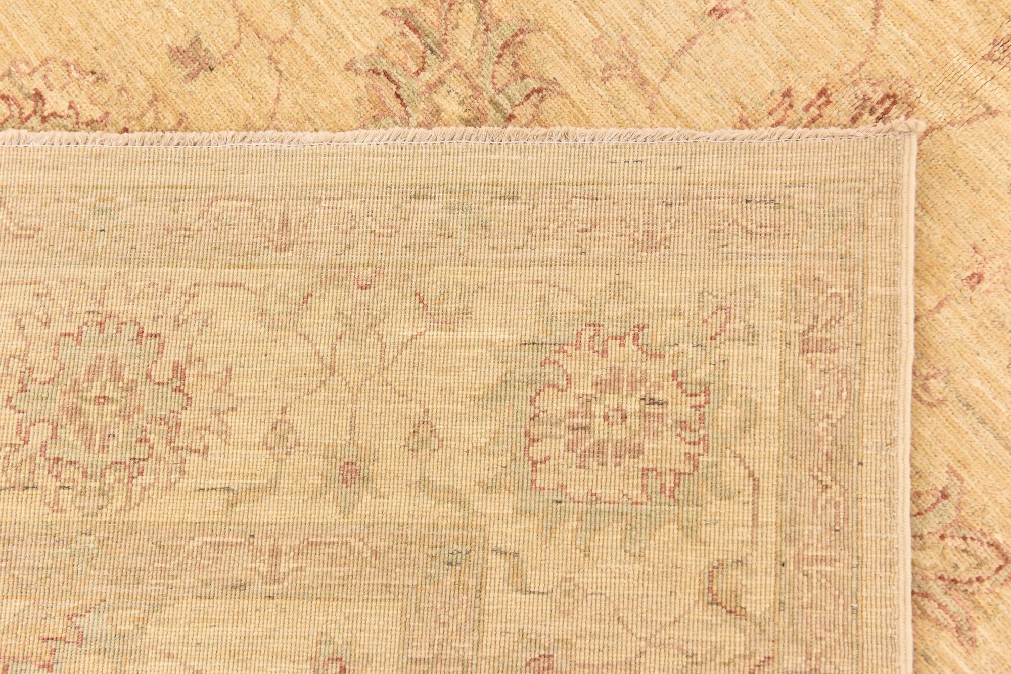 5' 8 x 7' 11 Hand Knotted Peshawar Ziegler Rug