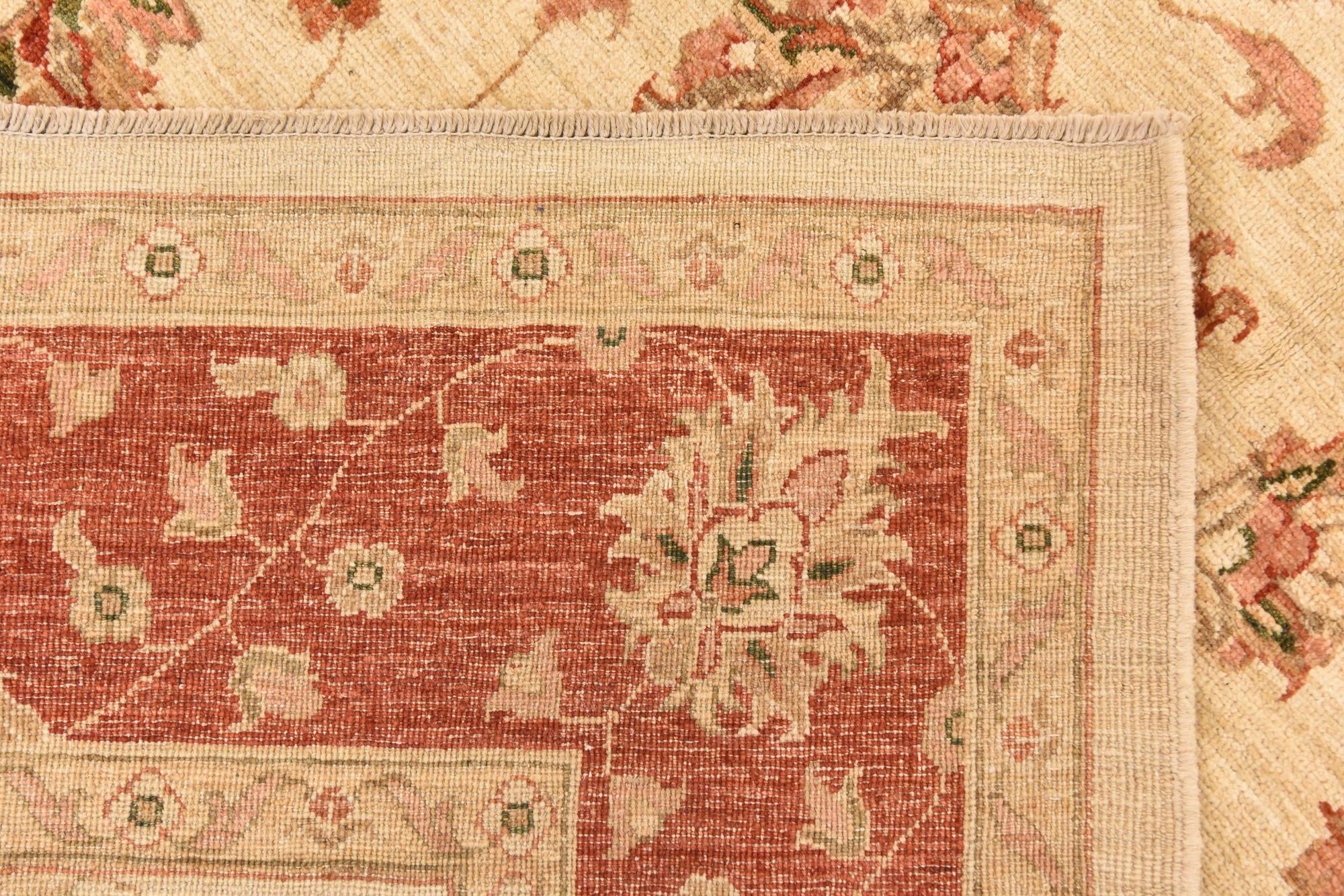 6' 3 x 8' 3 Hand Knotted Peshawar Ziegler Rug