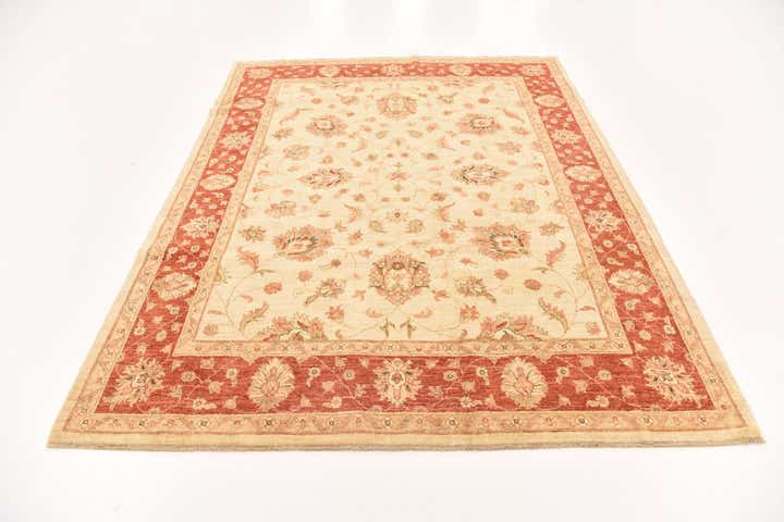 6' 3 x 8' 3 Hand Knotted Peshawar Ziegler Rug