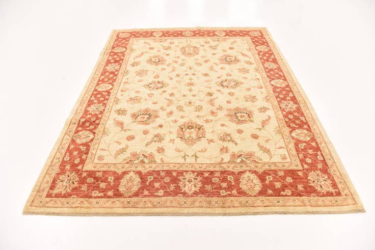 Detail image of 6' 3 x 8' 3 Hand Knotted Peshawar Ziegler Rug