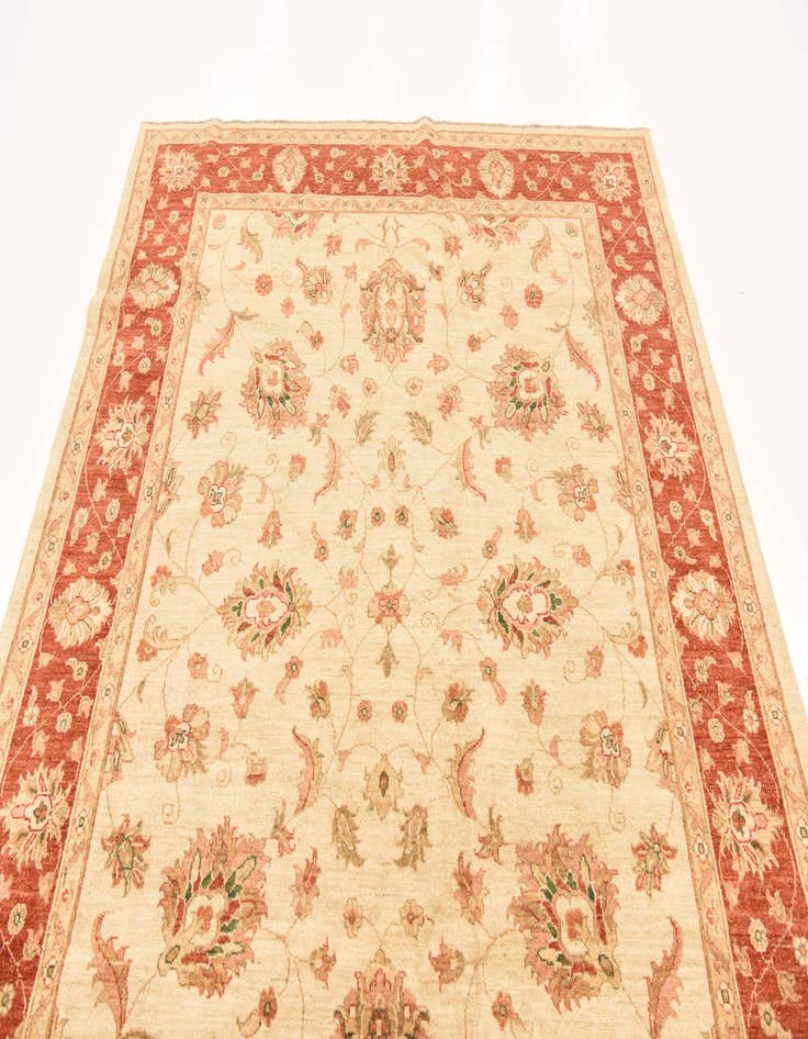 Detail image of 6' 3 x 8' 3  Hand Knotted Peshawar Ziegler Rug