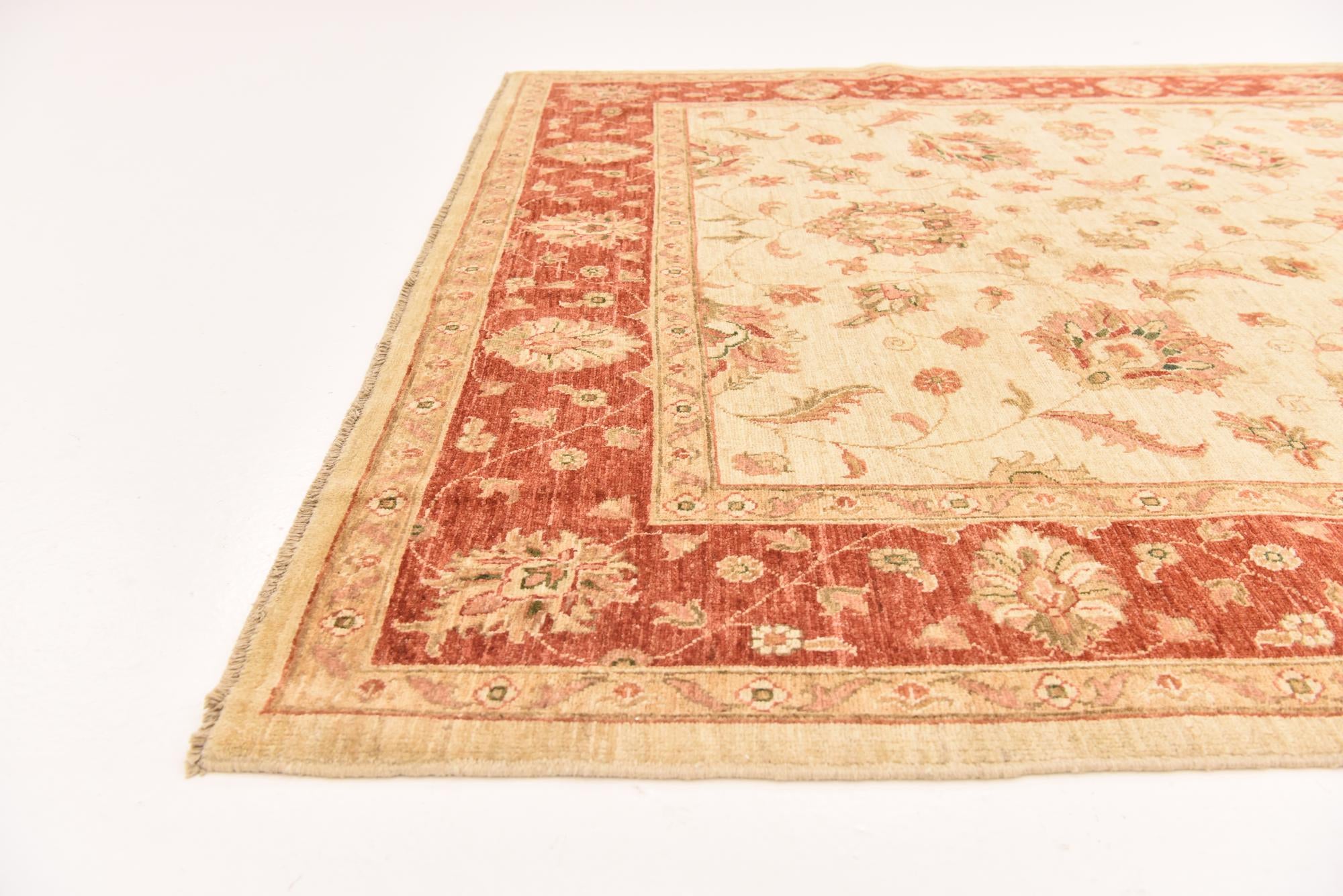 6' 3 x 8' 3 Hand Knotted Peshawar Ziegler Rug