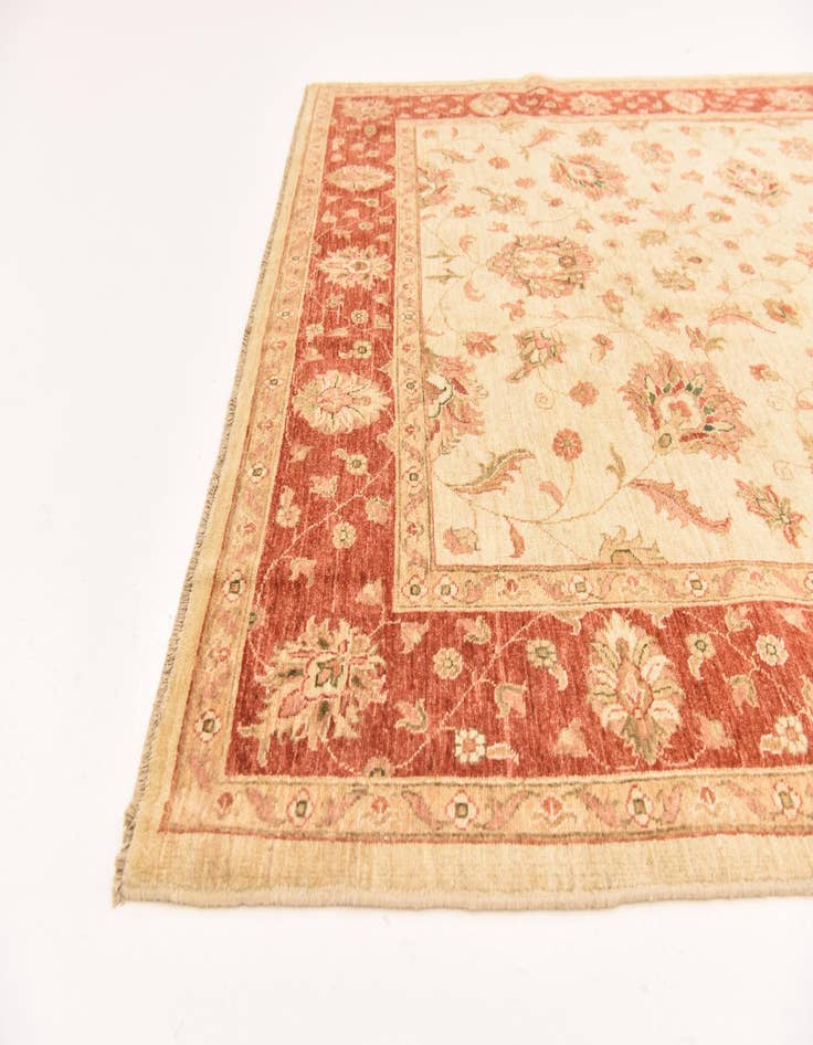 Detail image of 6' 3 x 8' 3  Hand Knotted Peshawar Ziegler Rug