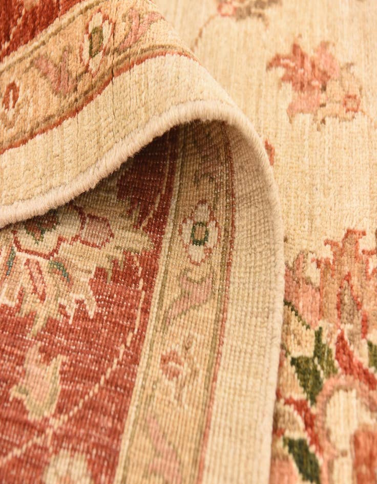 Detail image of 6' 3 x 8' 3  Hand Knotted Peshawar Ziegler Rug