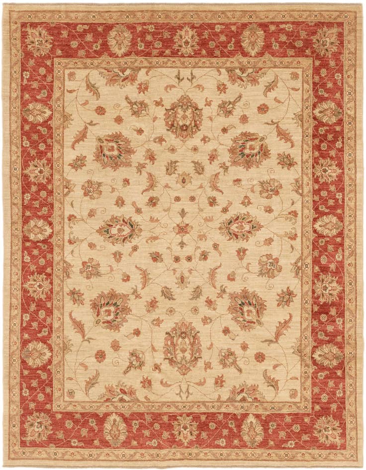 Detail image of 6' 3 x 8' 3 Hand Knotted Peshawar Ziegler Rug