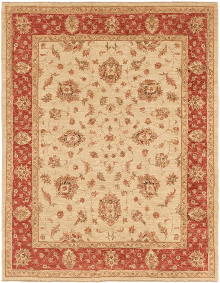 Detail image of 6' 3 x 8' 3 Hand Knotted Peshawar Ziegler Rug