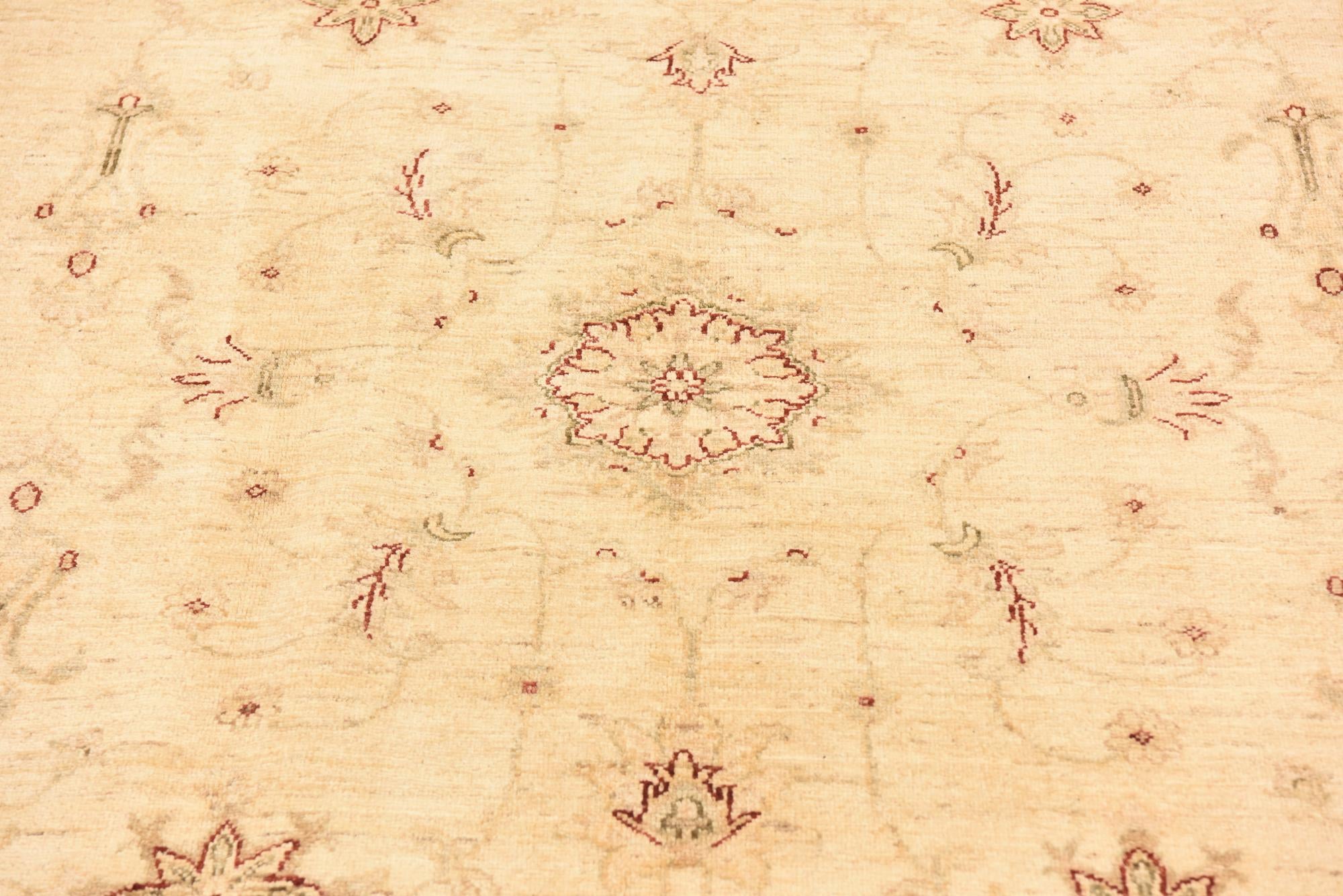7' x 9' 9 Hand Knotted Peshawar Ziegler Rug