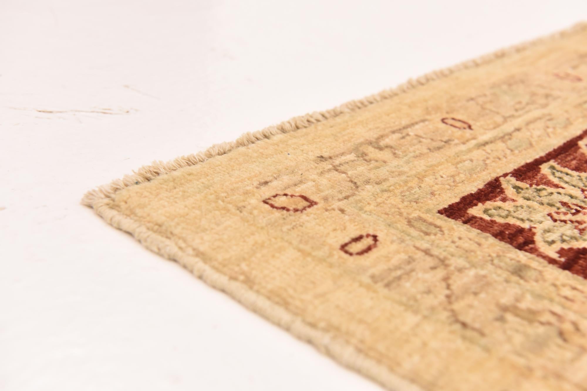 7' x 9' 9 Hand Knotted Peshawar Ziegler Rug