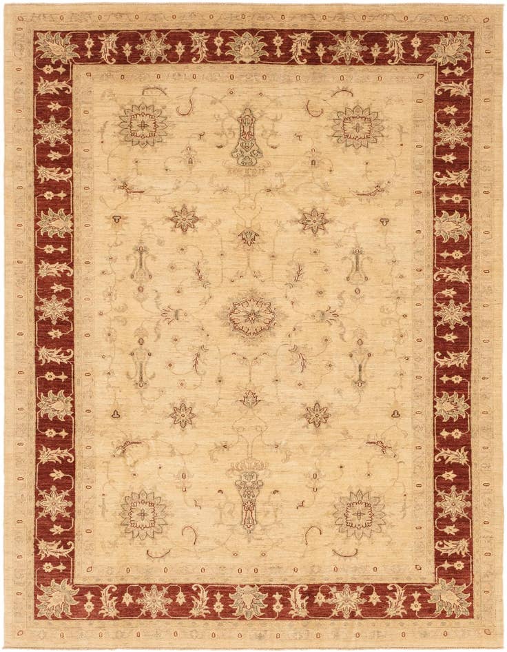 Detail image of 7' x 9' 9 Hand Knotted Peshawar Ziegler Rug