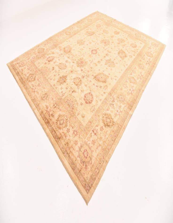 Detail image of 9' 2 x 11' 10  Hand Knotted Peshawar Ziegler Rug