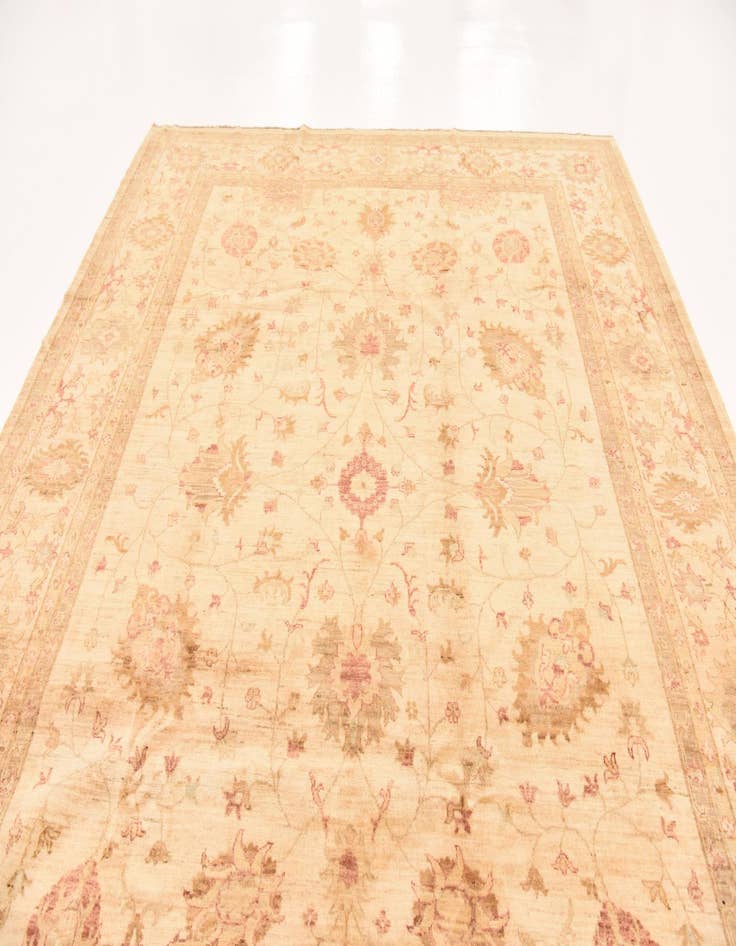 Detail image of 9' 2 x 11' 10  Hand Knotted Peshawar Ziegler Rug