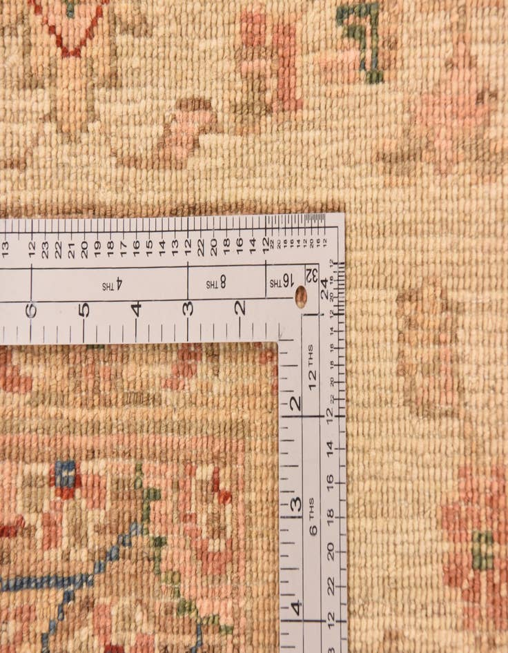 Detail image of 6' 7 x 8' 5  Hand Knotted Peshawar Ziegler Rug