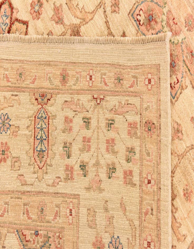 Detail image of 6' 7 x 8' 5  Hand Knotted Peshawar Ziegler Rug