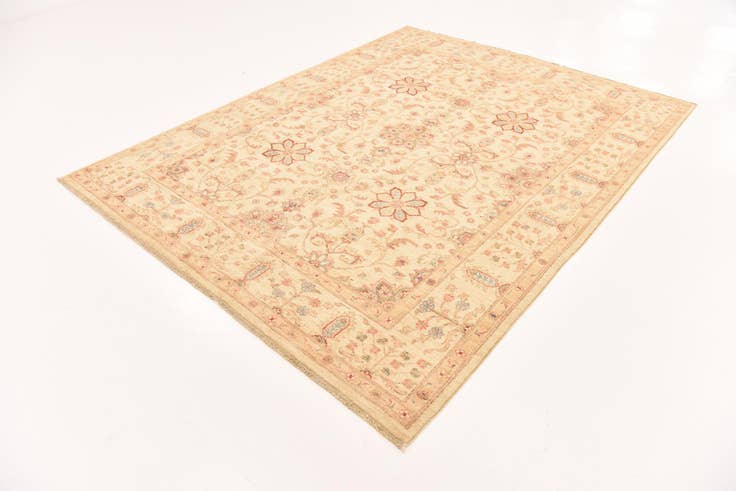 Detail image of 6' 7 x 8' 5 Hand Knotted Peshawar Ziegler Rug