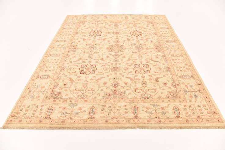 Detail image of 6' 7 x 8' 5 Hand Knotted Peshawar Ziegler Rug