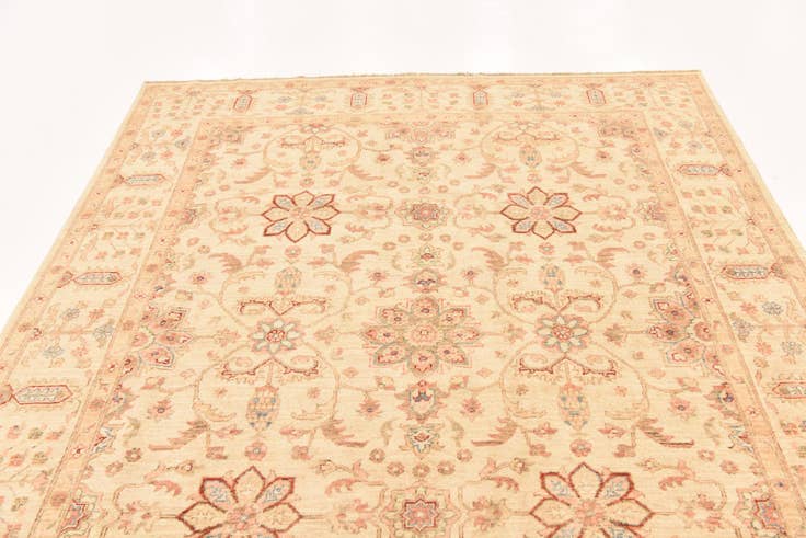 Detail image of 6' 7 x 8' 5 Hand Knotted Peshawar Ziegler Rug