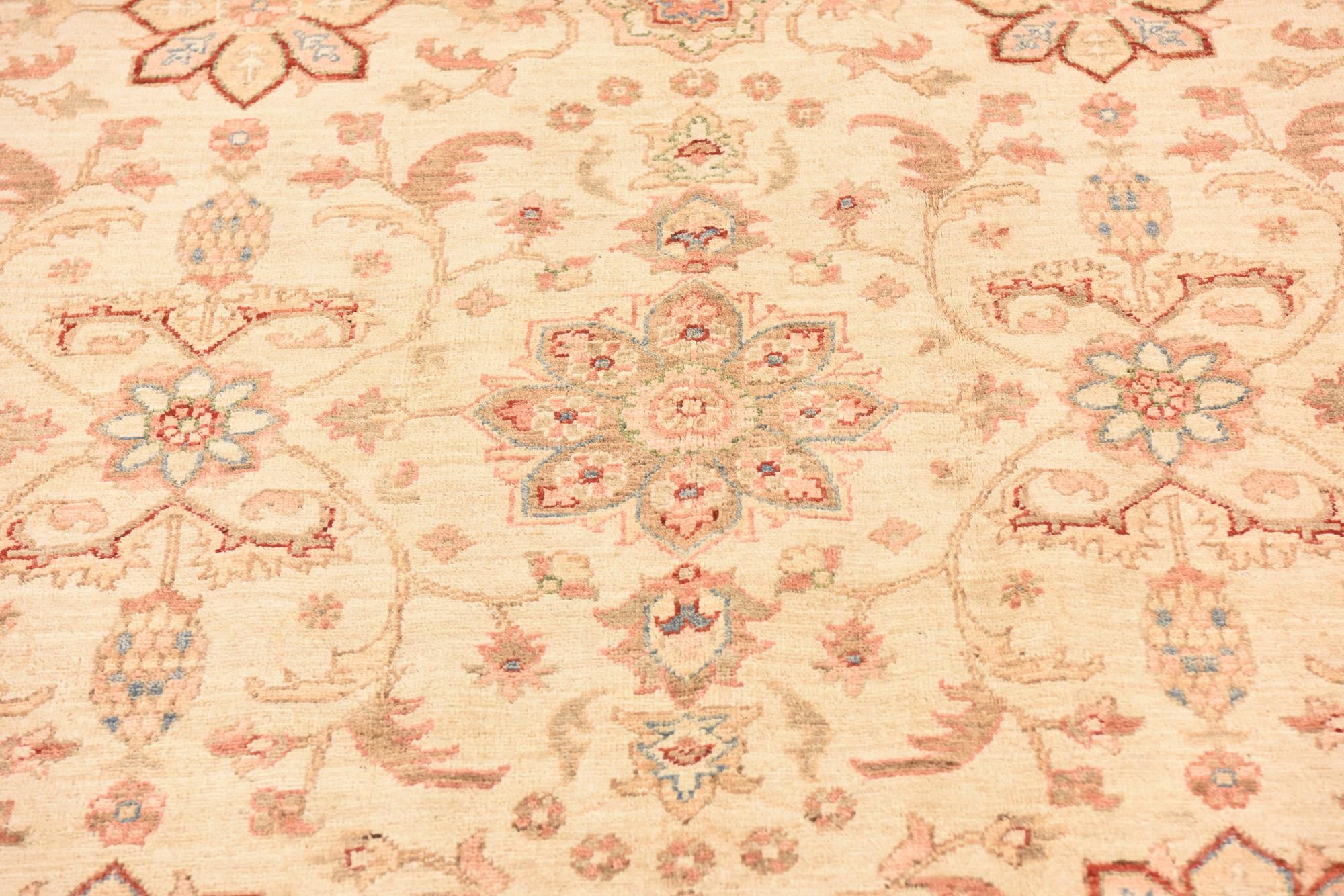 6' 7 x 8' 5 Hand Knotted Peshawar Ziegler Rug