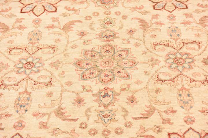 6' 7 x 8' 5 Hand Knotted Peshawar Ziegler Rug