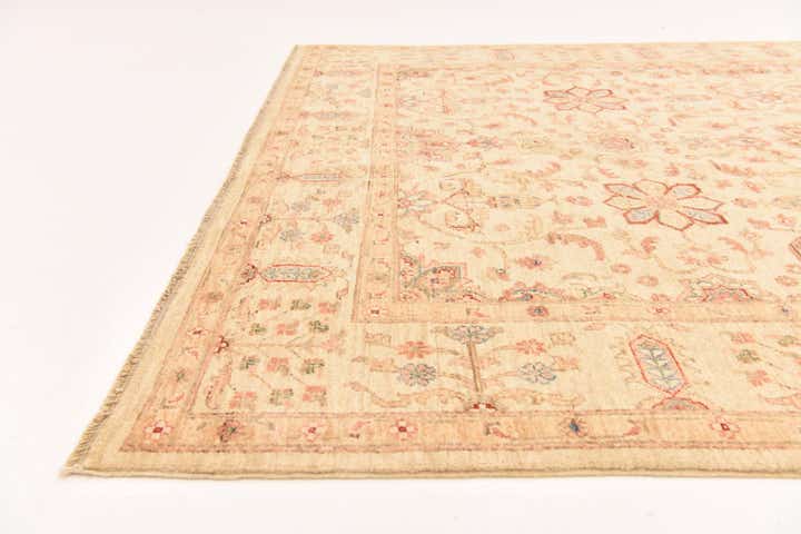 6' 7 x 8' 5 Hand Knotted Peshawar Ziegler Rug