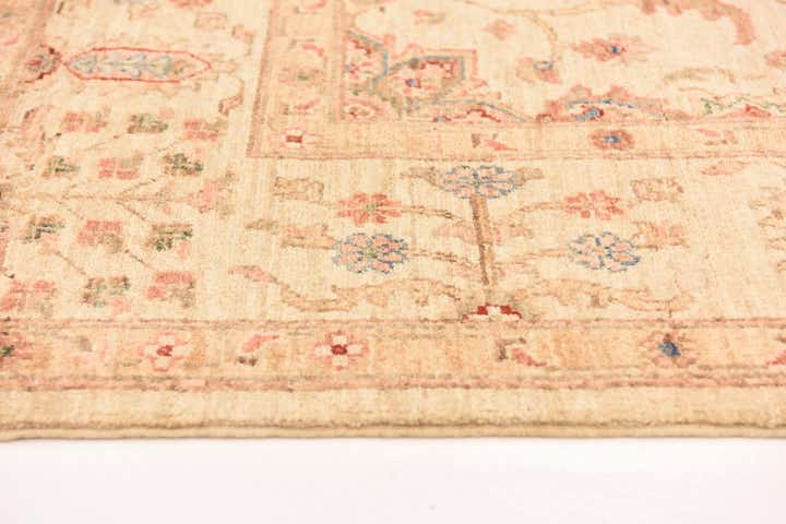 6' 7 x 8' 5 Hand Knotted Peshawar Ziegler Rug