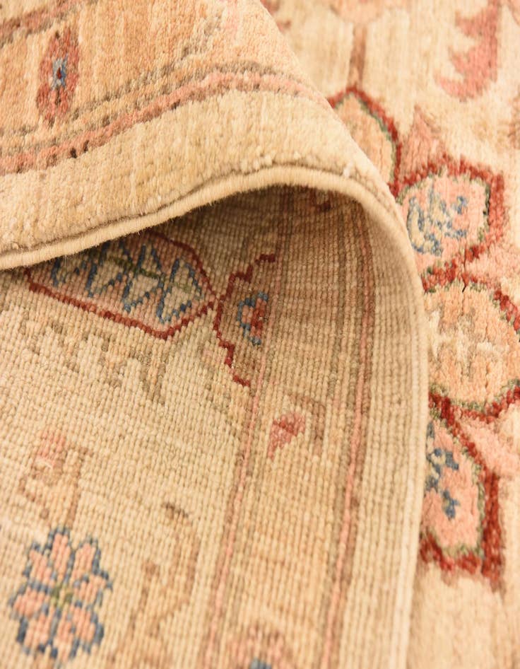 Detail image of 6' 7 x 8' 5  Hand Knotted Peshawar Ziegler Rug