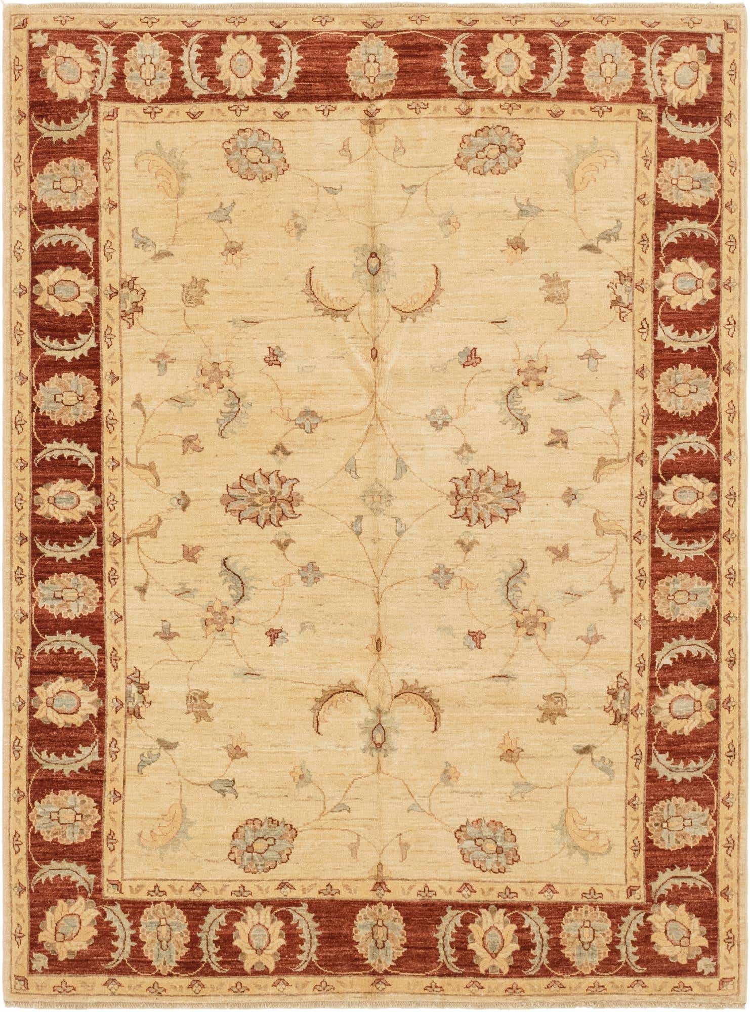 5' 7 x 7' 7 Hand Knotted Peshawar Ziegler Rug