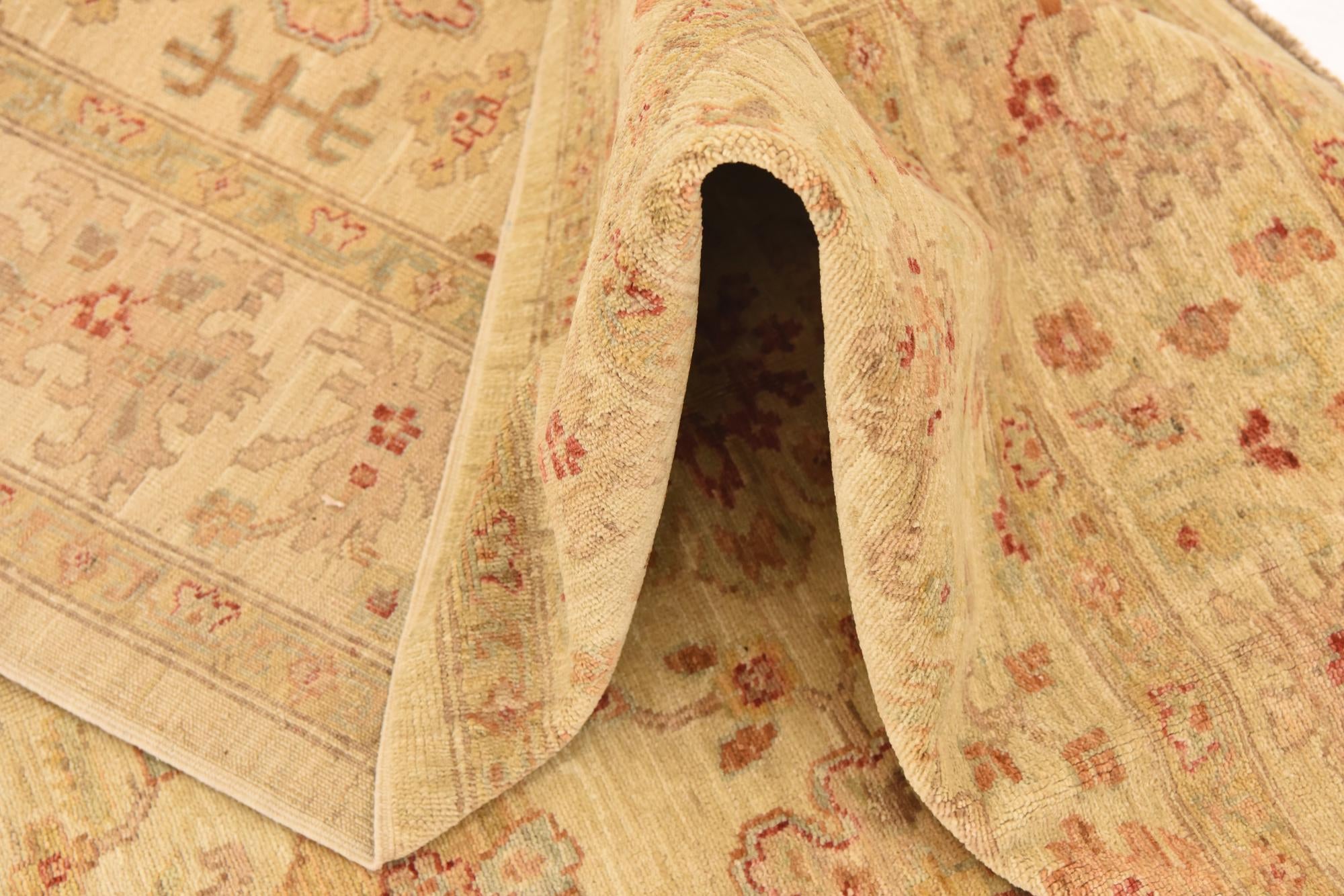 5' 7 x 7' 9 Hand Knotted Peshawar Ziegler Rug