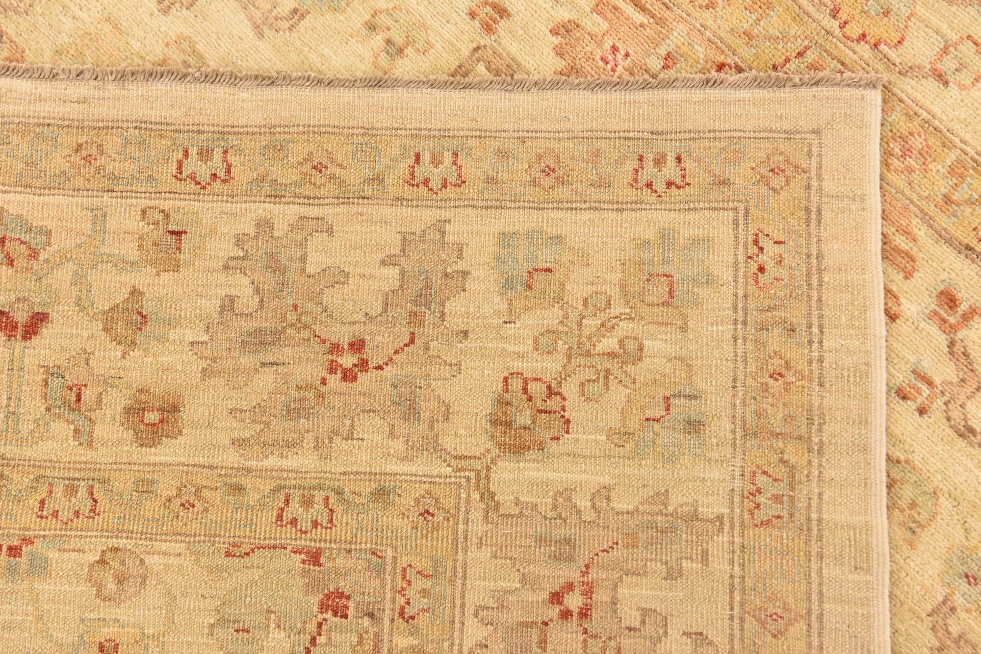 5' 7 x 7' 9 Hand Knotted Peshawar Ziegler Rug